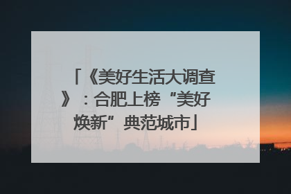 《美好生活大调查》：合肥上榜“美好焕新”典范城市