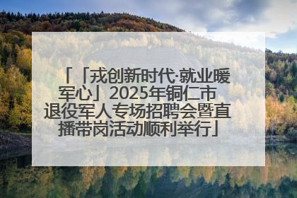 「戎创新时代·就业暖军心」2025年铜仁市退役军人专场招聘会暨直播带岗活动顺利举行