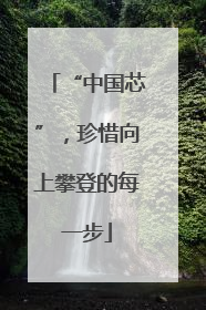 “中国芯”，珍惜向上攀登的每一步