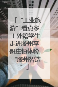 “工业旅游”看点多！外籍学生走进胶州李哥庄镇体验“胶州智造”