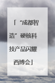 “成都智造”硬核科技产品闪耀西博会