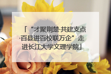 “才聚荆楚·共建支点·百县进百校联万企”走进长江大学文理学院
