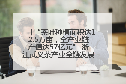 “茶叶种植面积达12.5万亩，全产业链产值达57亿元” 浙江武义茶产业全链发展“加速度”