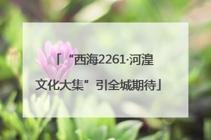 “西海2261·河湟文化大集”引全城期待