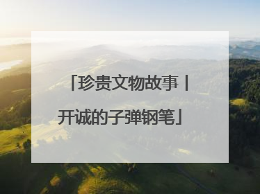 珍贵文物故事丨开诚的子弹钢笔