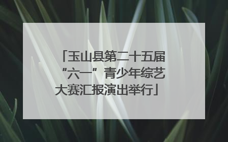 玉山县第二十五届“六一”青少年综艺大赛汇报演出举行
