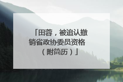 田蓉，被追认撤销省政协委员资格（附简历）