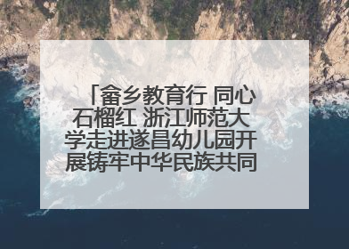 畲乡教育行 同心石榴红 浙江师范大学走进遂昌幼儿园开展铸牢中华民族共同体意识教育