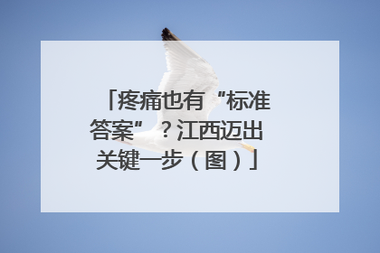 疼痛也有“标准答案”？江西迈出关键一步（图）