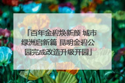 百年金碧焕新颜 城市绿洲启新篇 昆明金碧公园完成改造升级开园