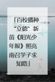 百校播种“立德”新苗《阳光少年报》照亮南召学子求知路