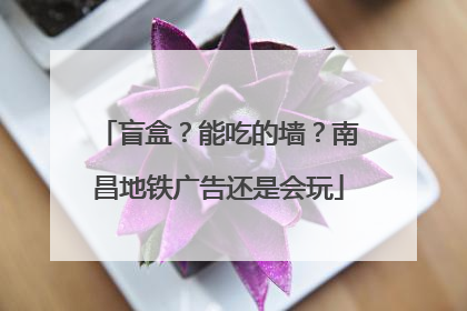 盲盒？能吃的墙？南昌地铁广告还是会玩