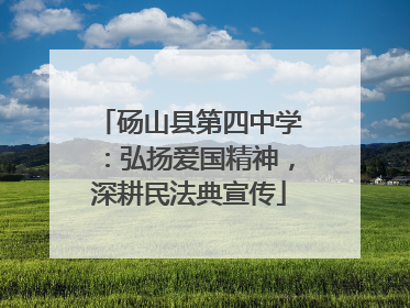 砀山县第四中学：弘扬爱国精神，深耕民法典宣传
