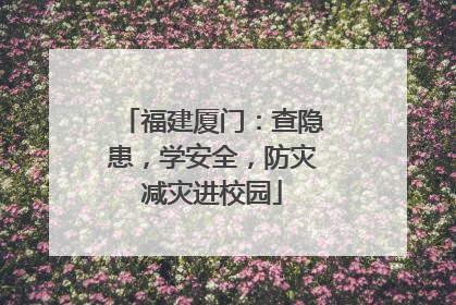 福建厦门：查隐患，学安全，防灾减灾进校园