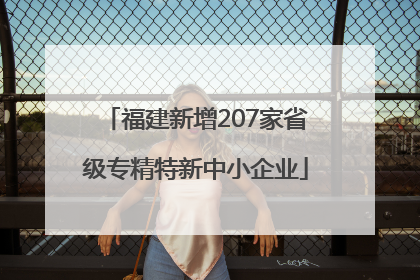 福建新增207家省级专精特新中小企业