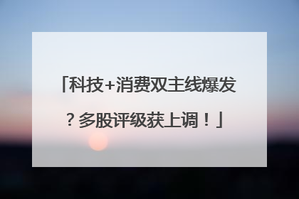 科技+消费双主线爆发？多股评级获上调！