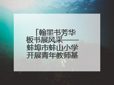 翰墨书芳华 板书展风采——蚌埠市蚌山小学开展青年教师基本功考核活动