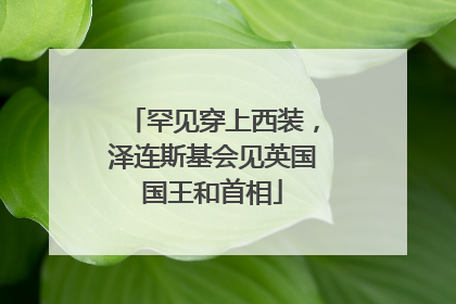 罕见穿上西装，泽连斯基会见英国国王和首相