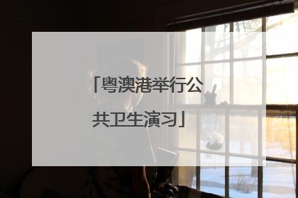粤澳港举行公共卫生演习