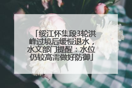 绥江怀集段3轮洪峰过境后缓慢退水，水文部门提醒：水位仍较高需做好防御
