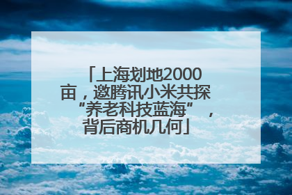 上海划地2000亩，邀腾讯小米共探“养老科技蓝海”，背后商机几何