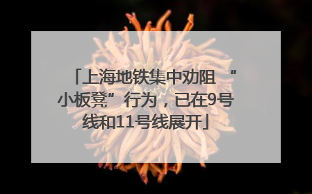 上海地铁集中劝阻 “小板凳”行为，已在9号线和11号线展开