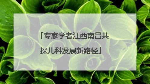 专家学者江西南昌共探儿科发展新路径