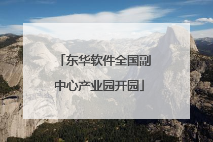 东华软件全国副中心产业园开园