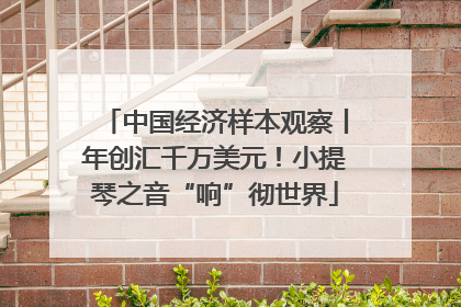 中国经济样本观察丨年创汇千万美元！小提琴之音“响”彻世界