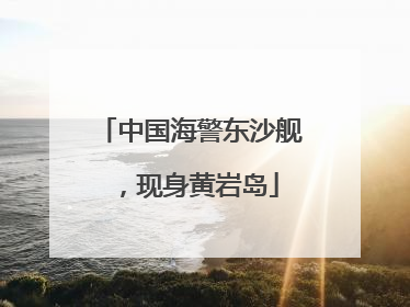 中国海警东沙舰，现身黄岩岛