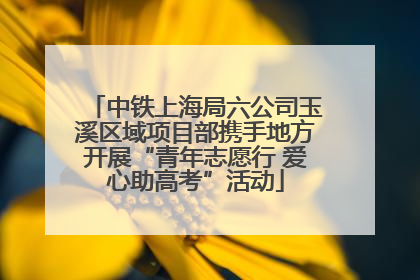 中铁上海局六公司玉溪区域项目部携手地方开展“青年志愿行 爱心助高考”活动