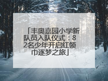 丰奥嘉园小学新队员入队仪式：82名少年开启红领巾逐梦之旅