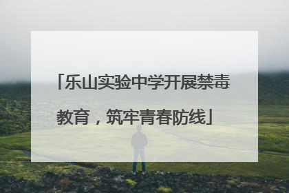 乐山实验中学开展禁毒教育，筑牢青春防线