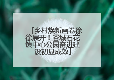 乡村焕新画卷徐徐展开！谷城石花镇中心公园奋进建设初显成效