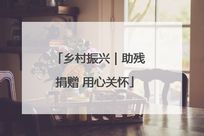 乡村振兴｜助残捐赠 用心关怀