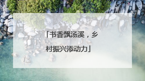 书香飘汤溪，乡村振兴添动力