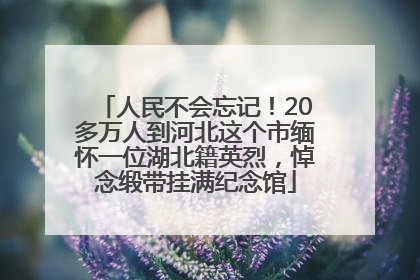 人民不会忘记！20多万人到河北这个市缅怀一位湖北籍英烈，悼念缎带挂满纪念馆