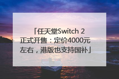 任天堂Switch 2正式开售：定价4000元左右，港版也支持国补