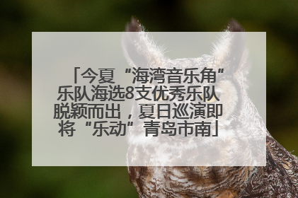 今夏“海湾音乐角”乐队海选8支优秀乐队脱颖而出，夏日巡演即将“乐动”青岛市南