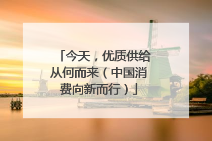 今天，优质供给从何而来（中国消费向新而行）