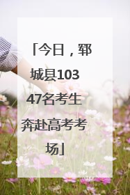 今日，郓城县10347名考生奔赴高考考场