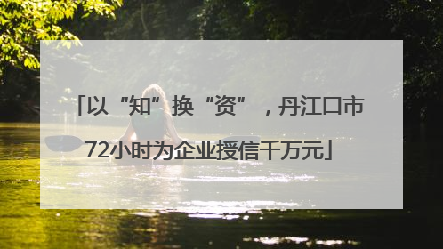 以“知”换“资”，丹江口市72小时为企业授信千万元