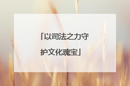 以司法之力守护文化瑰宝