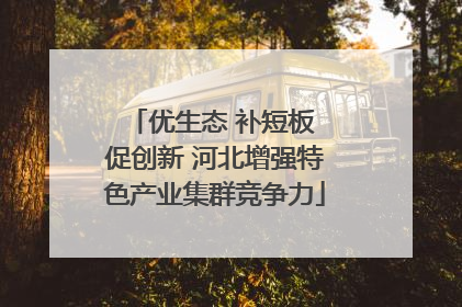 优生态 补短板 促创新 河北增强特色产业集群竞争力