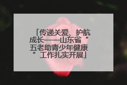 传递关爱、护航成长——山东省“五老助青少年健康”工作扎实开展