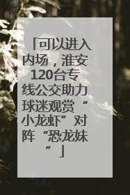 可以进入内场，淮安120台专线公交助力球迷观赏“小龙虾”对阵“恐龙妹”