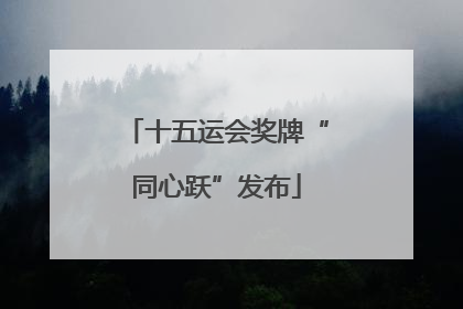 十五运会奖牌“同心跃”发布