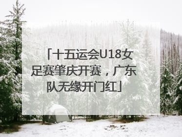 十五运会U18女足赛肇庆开赛，广东队无缘开门红