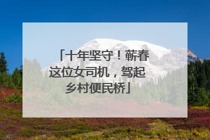 十年坚守！蕲春这位女司机，驾起乡村便民桥