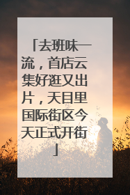 去班味一流，首店云集好逛又出片，天目里国际街区今天正式开街